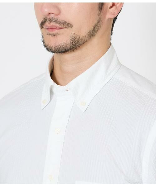 NEWYORKER / ニューヨーカー シャツ・ブラウス | ランダムサッカー 半袖ショートボタンダウンシャツ | 詳細3