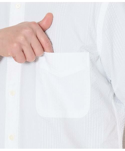 NEWYORKER / ニューヨーカー シャツ・ブラウス | ランダムサッカー 半袖ショートボタンダウンシャツ | 詳細4