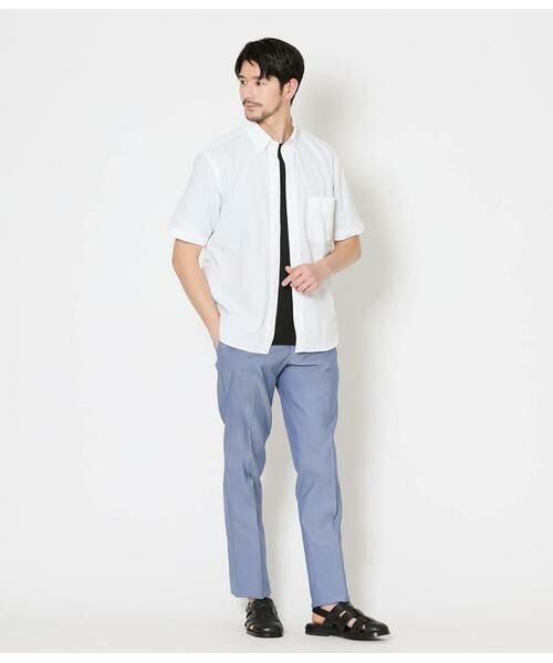 NEWYORKER / ニューヨーカー シャツ・ブラウス | ランダムサッカー 半袖ショートボタンダウンシャツ | 詳細7