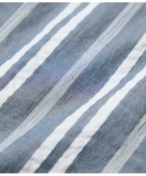 NEWYORKER / ニューヨーカー シャツ・ブラウス | ワイドストライプ サッカー 半袖ショートボタンダウンシャツ | 詳細10