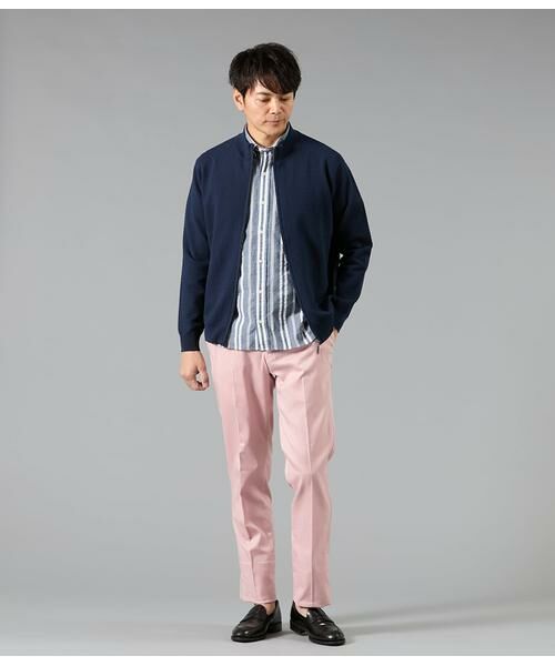 NEWYORKER / ニューヨーカー シャツ・ブラウス | ワイドストライプ サッカー 半袖ショートボタンダウンシャツ | 詳細8