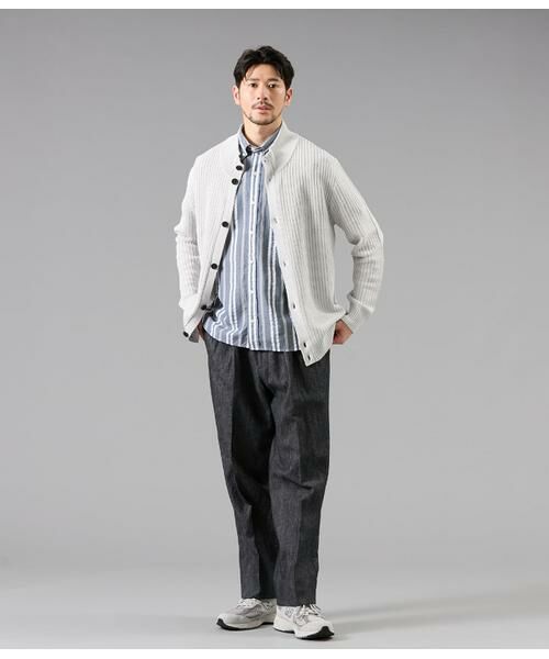 NEWYORKER / ニューヨーカー シャツ・ブラウス | ワイドストライプ サッカー 半袖ショートボタンダウンシャツ | 詳細9