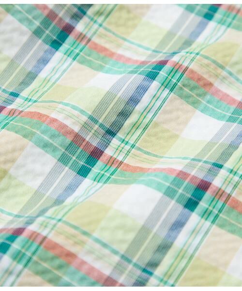 NEWYORKER / ニューヨーカー シャツ・ブラウス | マルチチェック サッカー 半袖ショートボタンダウンシャツ | 詳細9