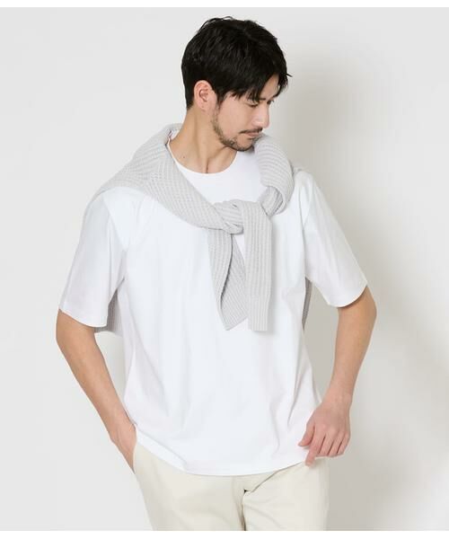 NEWYORKER / ニューヨーカー Tシャツ | NY CARE FREE 半袖 ドレスTシャツ(ホワイト) | 詳細5