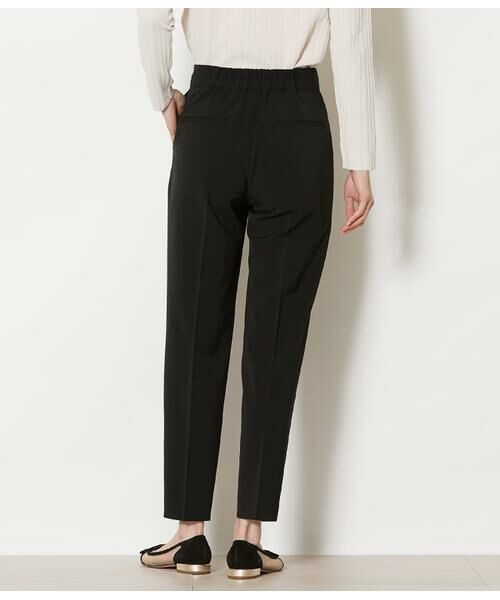 NEWYORKER / ニューヨーカー スラックス・ドレスパンツ | ストレッチツイル ワンタック1タックテーパードパンツ(ブラック) | 詳細3