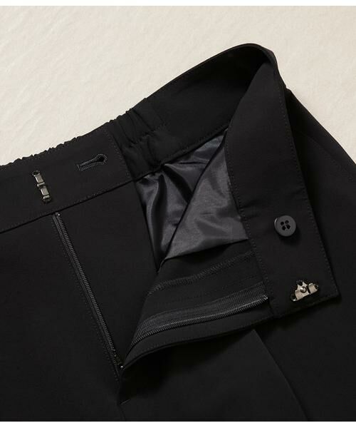 NEWYORKER / ニューヨーカー スラックス・ドレスパンツ | ストレッチツイル ワンタック1タックテーパードパンツ(ブラック) | 詳細5
