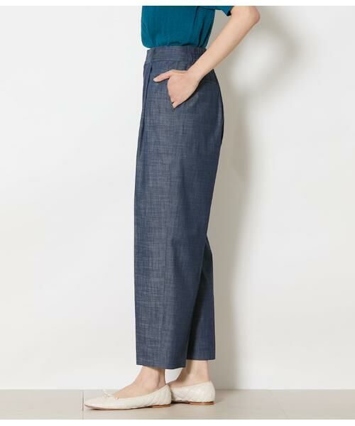 NEWYORKER / ニューヨーカー チノ・ワークパンツ | スラブシャンブレー タックワイドパンツ | 詳細2