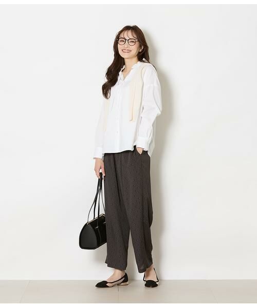 NEWYORKER / ニューヨーカー シャツ・ブラウス | タイプライター フリルスタンドブラウス | 詳細9