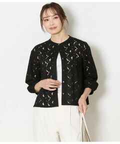 NEWYORKER / ニューヨーカー シャツ・ブラウス | リーフモチーフラッセルレース ブラウスジャケット