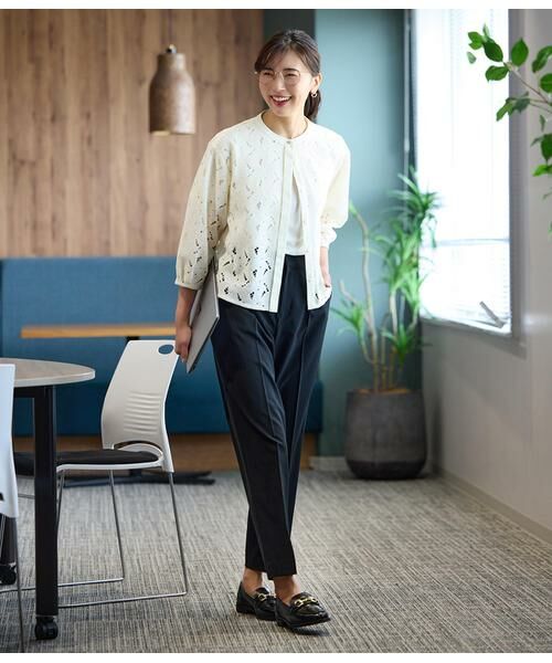 NEWYORKER / ニューヨーカー シャツ・ブラウス | リーフモチーフラッセルレース ブラウスジャケット | 詳細13