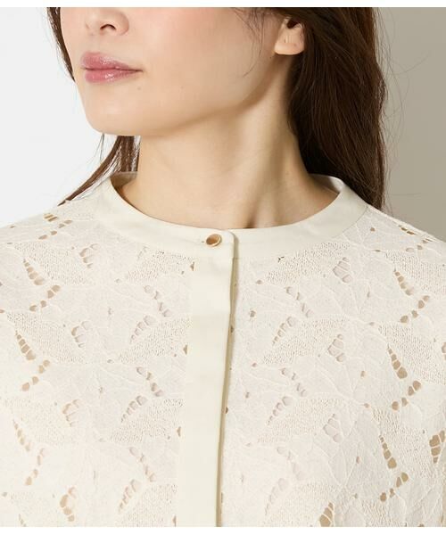 NEWYORKER / ニューヨーカー シャツ・ブラウス | リーフモチーフラッセルレース ブラウスジャケット | 詳細3