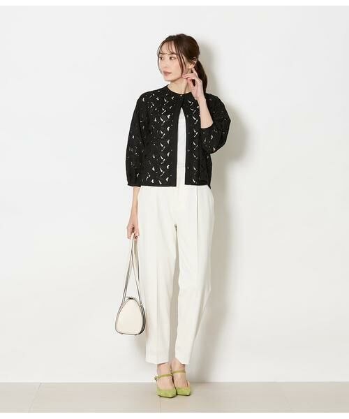 NEWYORKER / ニューヨーカー シャツ・ブラウス | リーフモチーフラッセルレース ブラウスジャケット | 詳細9