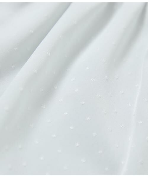 NEWYORKER / ニューヨーカー シャツ・ブラウス | ミニドットデシン スタンドフリル半袖ブラウス | 詳細10