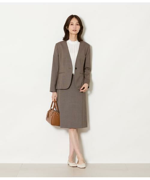 NEWYORKER / ニューヨーカー シャツ・ブラウス | ミニドットデシン スタンドフリル半袖ブラウス | 詳細6