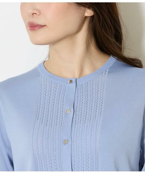 NEWYORKER / ニューヨーカー カーディガン・ボレロ | セルロースポリエステル天竺 メタルボタンクルーネックカーディガン | 詳細3
