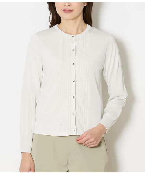 NEWYORKER / ニューヨーカー カーディガン・ボレロ | セルロースポリエステル天竺 メタルボタンクルーネックカーディガン | 詳細6