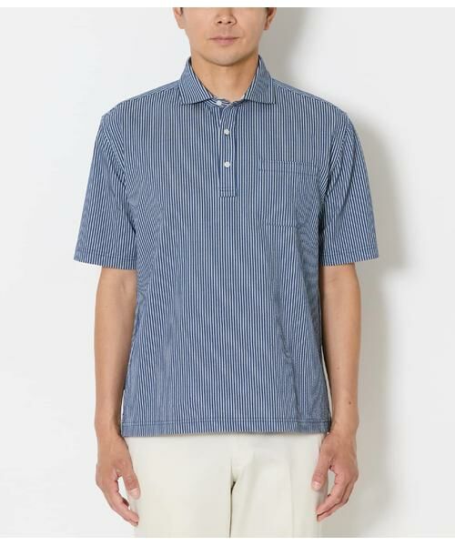 NEWYORKER / ニューヨーカー ポロシャツ | COOL COMFORT サッカーストライプ カッタウェイカラーポロシャツ | 詳細15