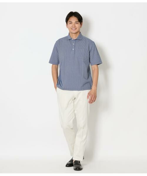 NEWYORKER / ニューヨーカー ポロシャツ | COOL COMFORT サッカーストライプ カッタウェイカラーポロシャツ | 詳細16