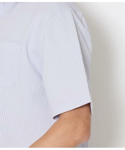 NEWYORKER / ニューヨーカー ポロシャツ | COOL COMFORT サッカーストライプ カッタウェイカラーポロシャツ | 詳細5