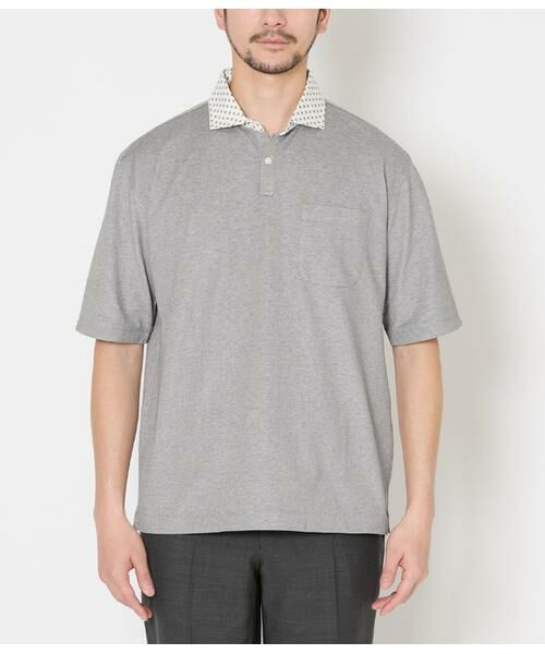 NEWYORKER / ニューヨーカー ポロシャツ | COOL COMFORT カノコ 布帛カッタウェイカラー スキッパーポロシャツ | 詳細1