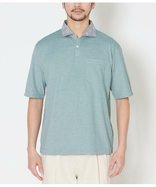 NEWYORKER / ニューヨーカー ポロシャツ | COOL COMFORT カノコ 布帛カッタウェイカラー スキッパーポロシャツ | 詳細12