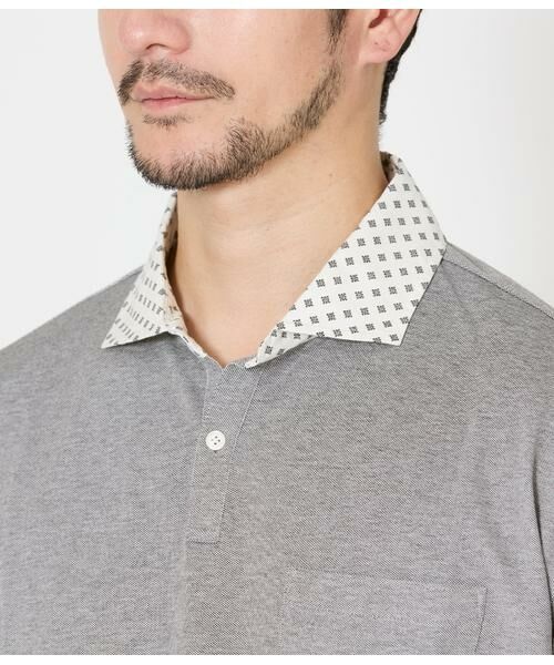 NEWYORKER / ニューヨーカー ポロシャツ | COOL COMFORT カノコ 布帛カッタウェイカラー スキッパーポロシャツ | 詳細3