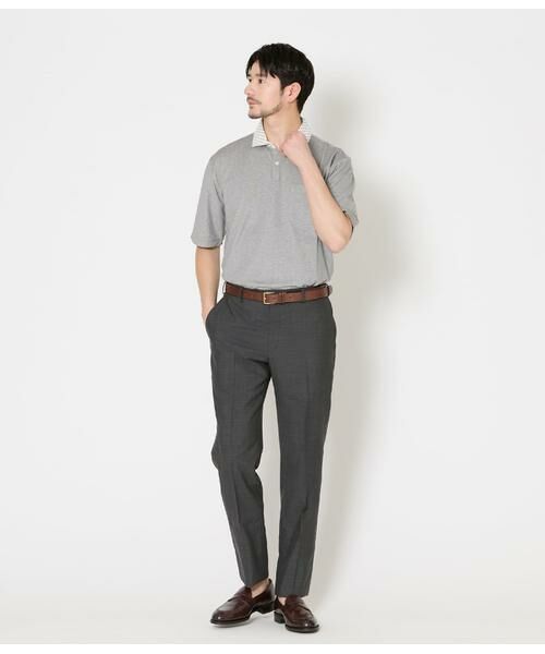 NEWYORKER / ニューヨーカー ポロシャツ | COOL COMFORT カノコ 布帛カッタウェイカラー スキッパーポロシャツ | 詳細7