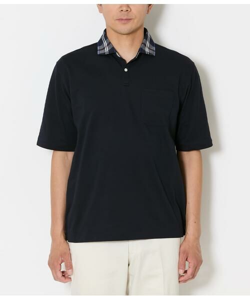 NEWYORKER / ニューヨーカー ポロシャツ | COOL COMFORT ニューヨーカータータン 布帛カッタウェイスキッパーポロシャツ | 詳細12