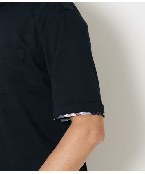 NEWYORKER / ニューヨーカー ポロシャツ | COOL COMFORT ニューヨーカータータン 布帛カッタウェイスキッパーポロシャツ | 詳細13