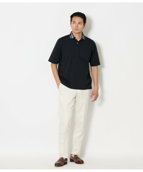 NEWYORKER / ニューヨーカー ポロシャツ | COOL COMFORT ニューヨーカータータン 布帛カッタウェイスキッパーポロシャツ | 詳細14