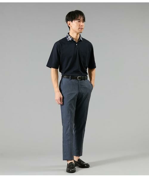 NEWYORKER / ニューヨーカー ポロシャツ | COOL COMFORT ニューヨーカータータン 布帛カッタウェイスキッパーポロシャツ | 詳細15