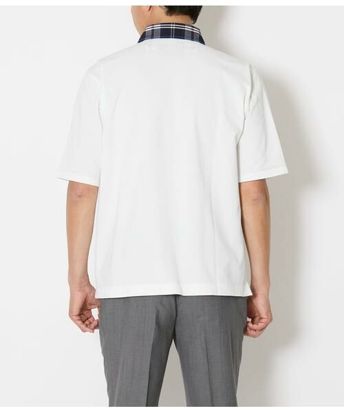 NEWYORKER / ニューヨーカー ポロシャツ | COOL COMFORT ニューヨーカータータン 布帛カッタウェイスキッパーポロシャツ | 詳細2
