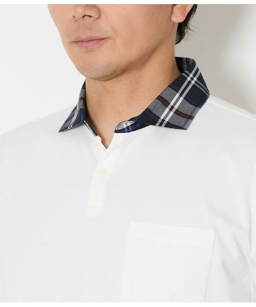 NEWYORKER / ニューヨーカー ポロシャツ | COOL COMFORT ニューヨーカータータン 布帛カッタウェイスキッパーポロシャツ | 詳細3