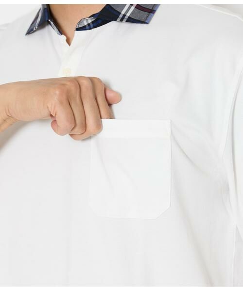 NEWYORKER / ニューヨーカー ポロシャツ | COOL COMFORT ニューヨーカータータン 布帛カッタウェイスキッパーポロシャツ | 詳細4