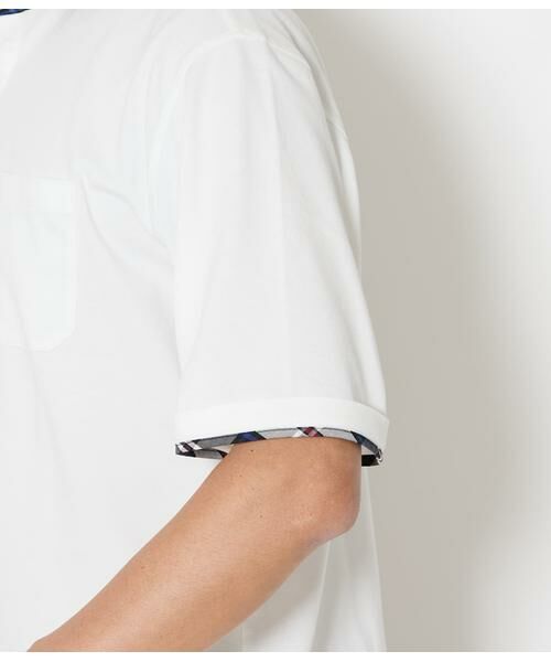 NEWYORKER / ニューヨーカー ポロシャツ | COOL COMFORT ニューヨーカータータン 布帛カッタウェイスキッパーポロシャツ | 詳細6