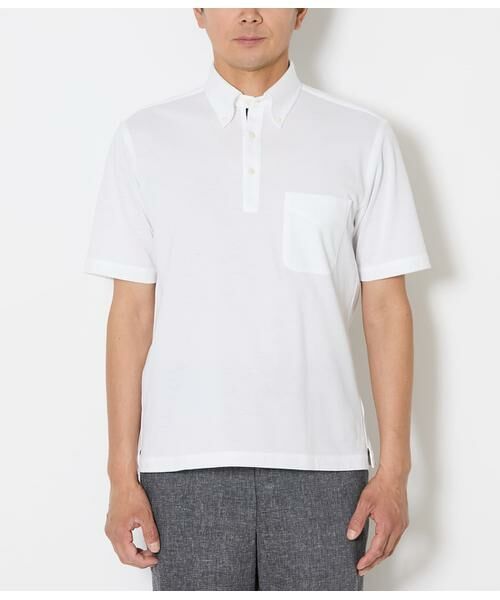 NEWYORKER / ニューヨーカー ポロシャツ | NY CARE FREE アポロコット プルオーバーボタンダウンポロシャツ | 詳細1