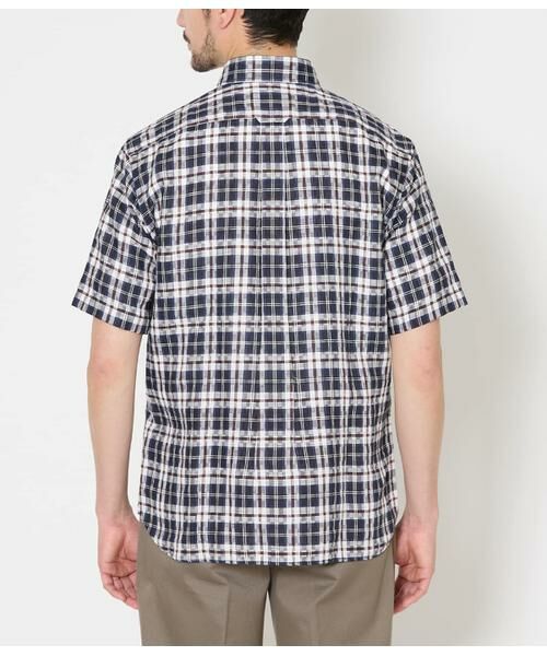 NEWYORKER / ニューヨーカー シャツ・ブラウス | サンライトニューヨーカータータン 半袖ショートボタンダウンシャツ | 詳細2