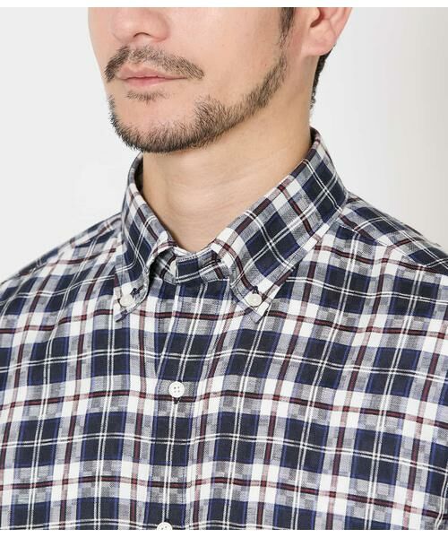 NEWYORKER / ニューヨーカー シャツ・ブラウス | サンライトニューヨーカータータン 半袖ショートボタンダウンシャツ | 詳細3