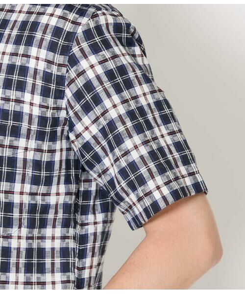 NEWYORKER / ニューヨーカー シャツ・ブラウス | サンライトニューヨーカータータン 半袖ショートボタンダウンシャツ | 詳細5