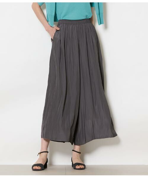 NEWYORKER / ニューヨーカー その他パンツ | エアフローデシン イージーガウチョパンツ（ダークグレー）