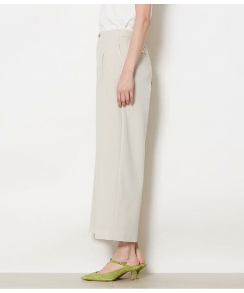 NEWYORKER / ニューヨーカー その他パンツ | リネンライクドライブレンド タックワイドパンツ(ベージュ) | 詳細2