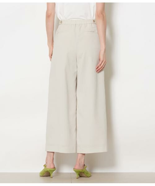 NEWYORKER / ニューヨーカー その他パンツ | リネンライクドライブレンド タックワイドパンツ(ベージュ) | 詳細3