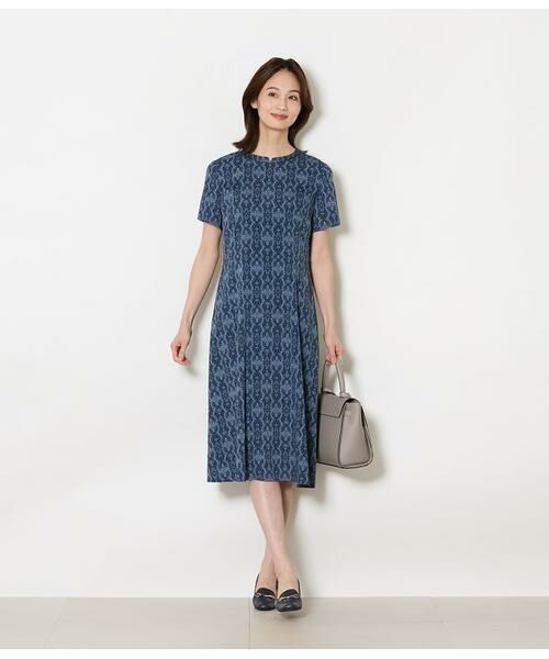 NEWYORKER / ニューヨーカー ミニ丈・ひざ丈ワンピース | ミモザプリント 半袖フレアワンピース | 詳細10