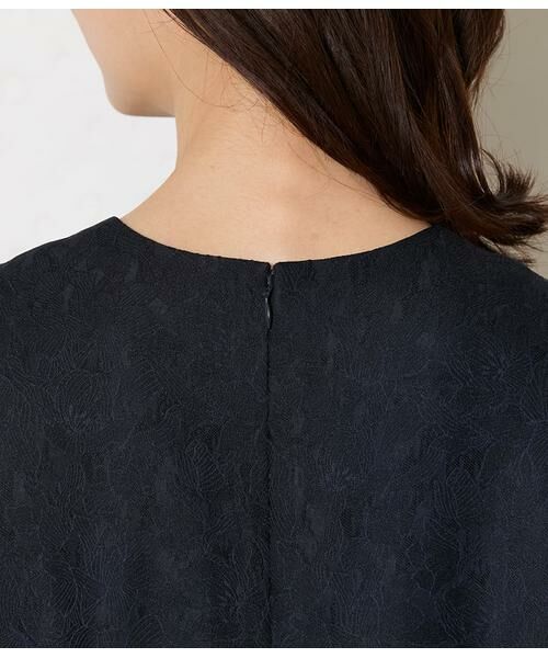 NEWYORKER / ニューヨーカー ミニ丈・ひざ丈ワンピース | ブルームジャカード ノースリーブワンピース | 詳細4