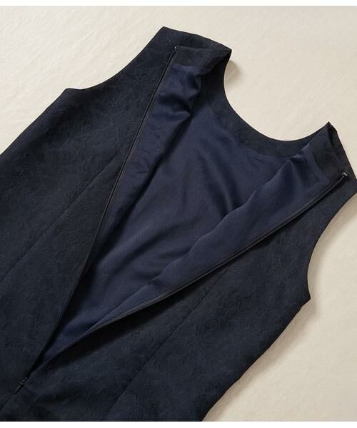 NEWYORKER / ニューヨーカー ミニ丈・ひざ丈ワンピース | ブルームジャカード ノースリーブワンピース | 詳細5