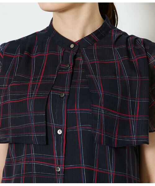 NEWYORKER / ニューヨーカー シャツ・ブラウス | シアースウィングチェック フレアスリーブブラウス | 詳細3