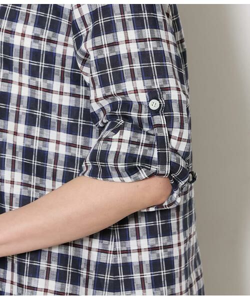 NEWYORKER / ニューヨーカー シャツ・ブラウス | Sunlight NEWYORKER Tartan 7分袖チュニックシャツ | 詳細4