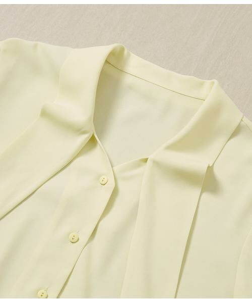 NEWYORKER / ニューヨーカー シャツ・ブラウス | ソフトジョーゼット フレア5分袖ボウタイブラウス | 詳細6