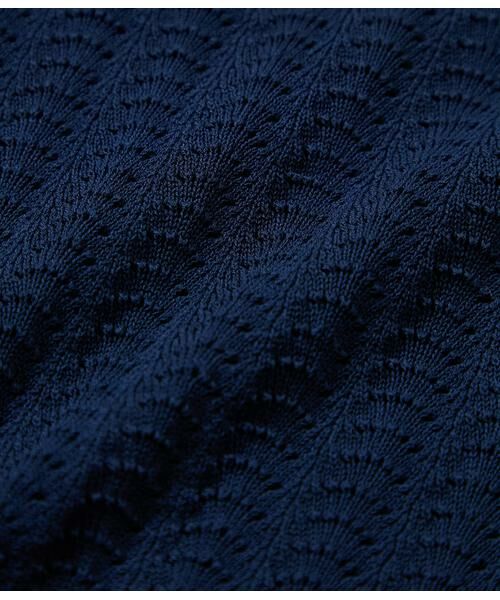 NEWYORKER / ニューヨーカー ニット・セーター | 強撚コットン 透かし編み柄ニットポロ | 詳細13