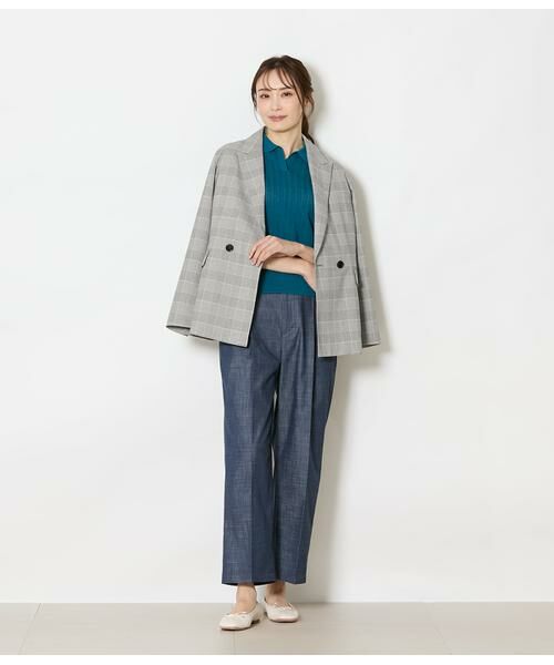 NEWYORKER / ニューヨーカー ニット・セーター | 強撚コットン 透かし編み柄ニットポロ | 詳細5